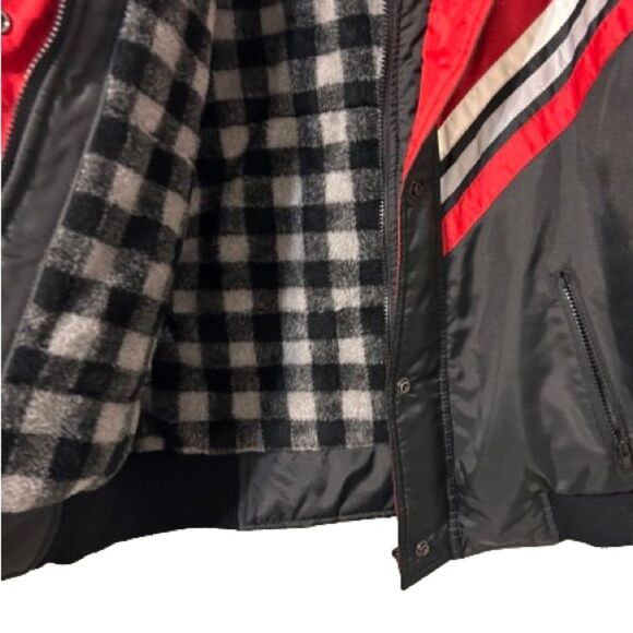 Vintage Choko Ladies Size Medium Black And Red Coat - Picture 7 of 8